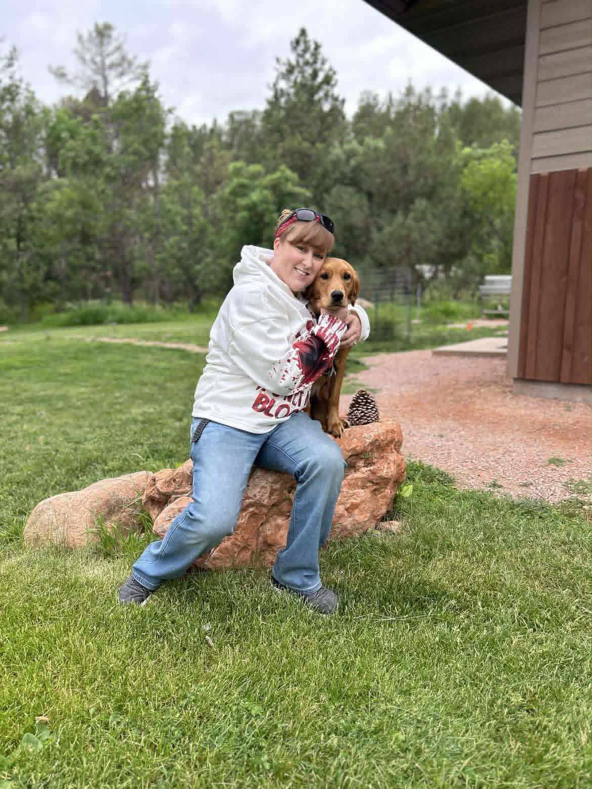 Dog trainer coaching an owner
